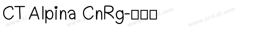 CTAlpina CnRg字体转换